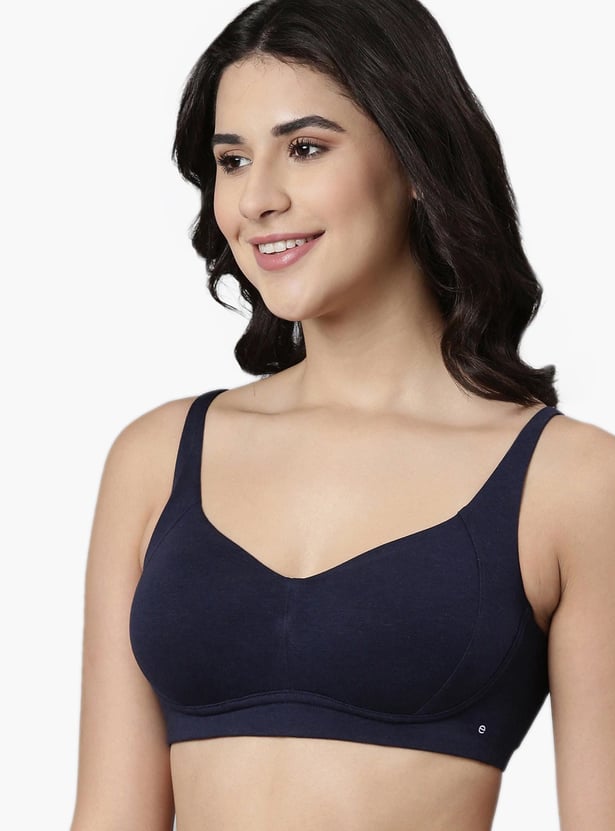 ENAMOR Solid Padded Non-Wired Minimizer Bra