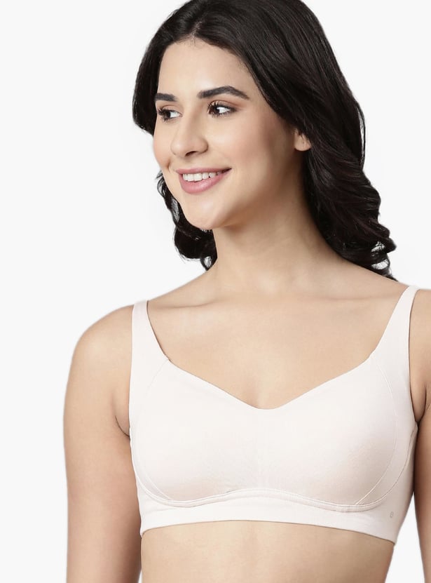 ENAMOR Solid Padded Non-Wired Minimizer Bra