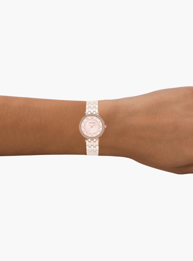 ANNE KLEIN Women Embellished Analog Watch with Metal Strap - NEAK2130RGLP