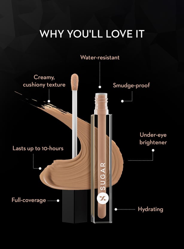 SUGAR Cosmetics Auto Correct Creaseless Concealer - 10 Latte - 2gm