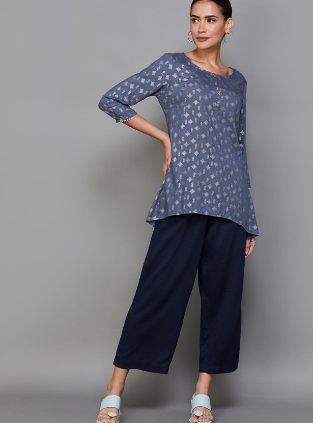 MELANGE Women Solid Elasticated Ethnic Pants