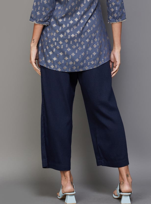 MELANGE Women Solid Elasticated Ethnic Pants