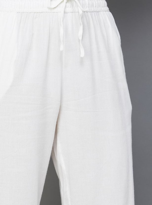 MELANGE Women Solid Elasticated Ethnic Pants