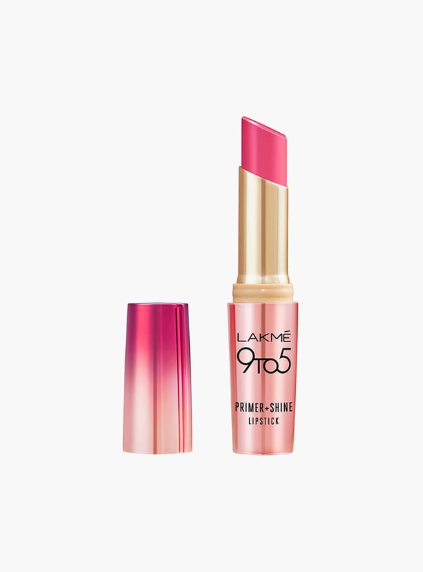 LAKME 9 to 5 Primer + Shine Lipstick - SP1 Pink Rose - 3.6g