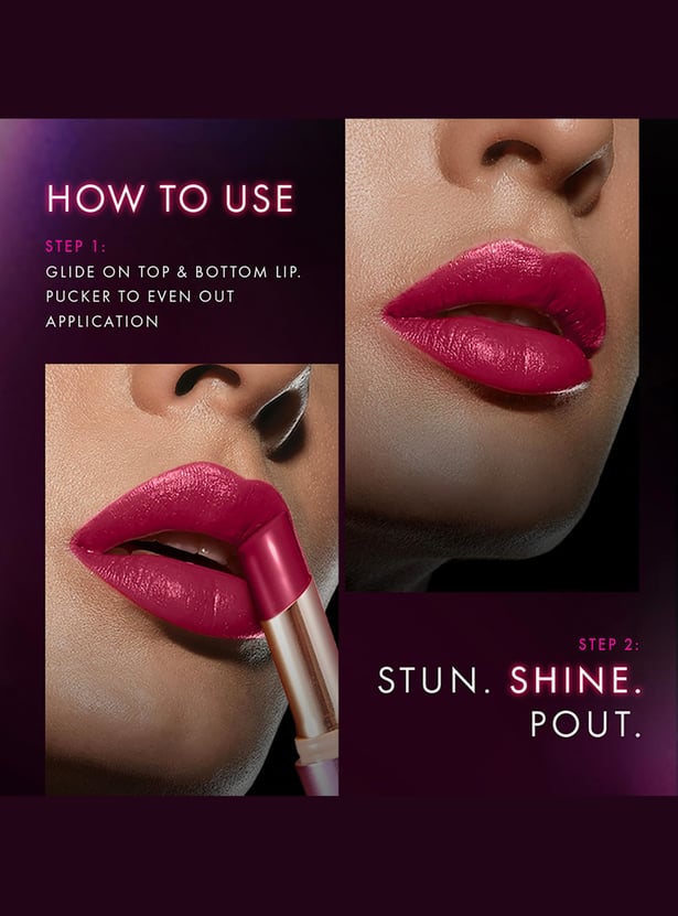 LAKME 9 to 5 Primer + Shine Lipstick - SP1 Pink Rose - 3.6g