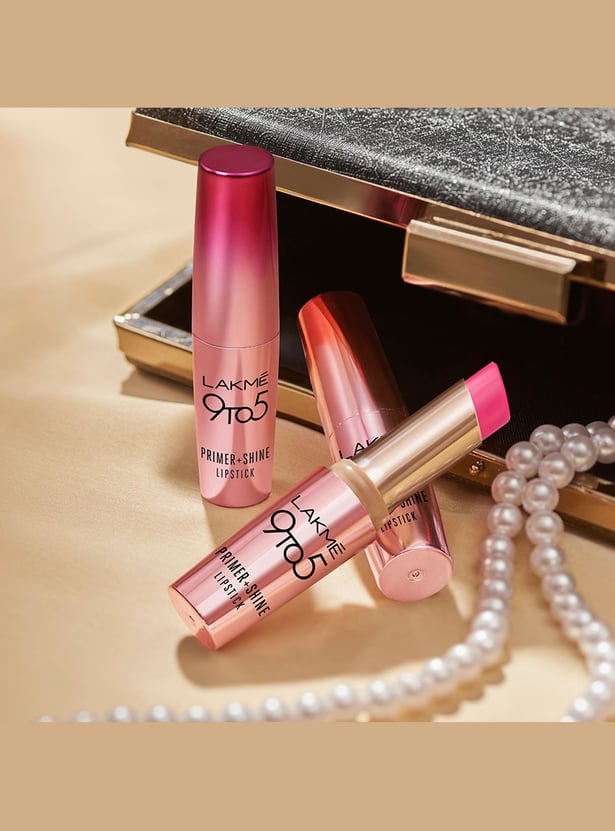 LAKME 9 to 5 Primer + Shine Lipstick - SP2 Pink Dream - 3.6g