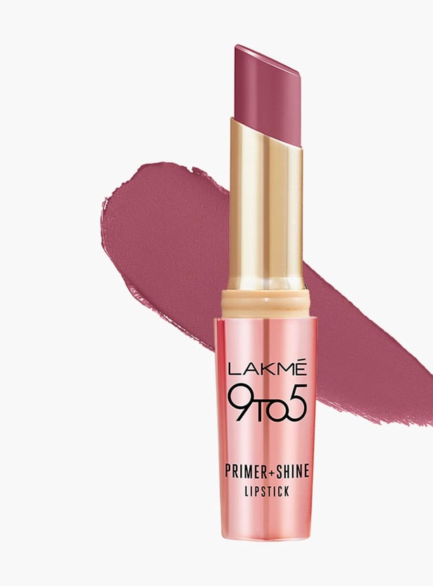 LAKME 9 to 5 Primer + Shine Lipstick - SR5 Wine - 3.6g