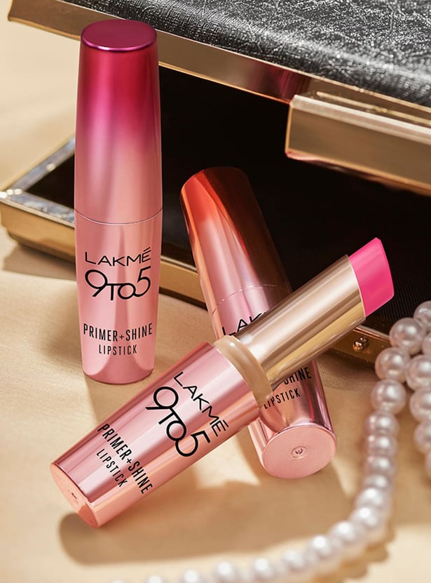 LAKME 9 to 5 Primer + Shine Lipstick - SR5 Wine - 3.6g