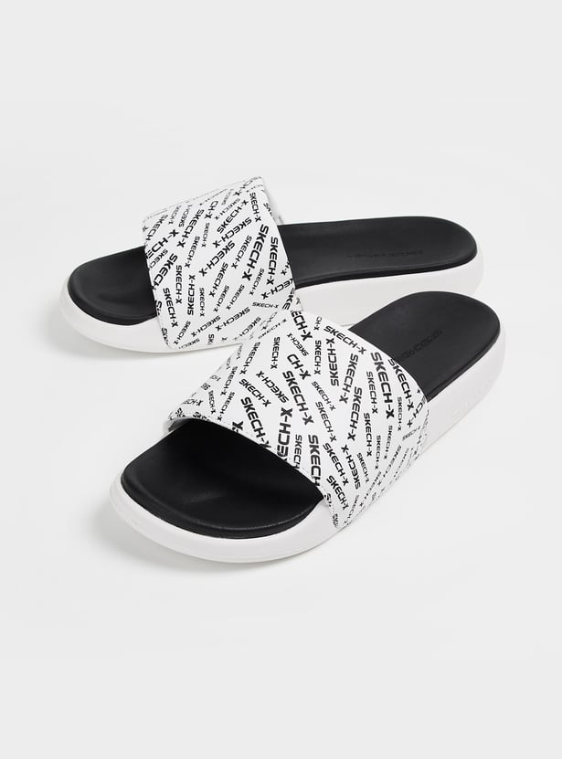 SKECHERS Men Typographic Printed Sliders