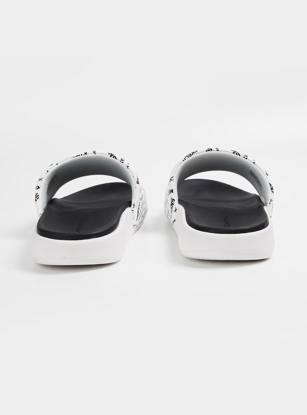 SKECHERS Men Typographic Printed Sliders