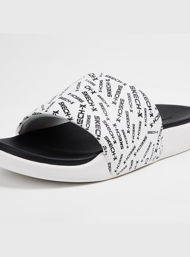SKECHERS Men Typographic Printed Sliders