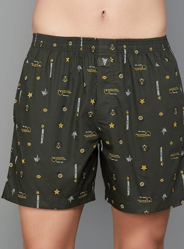 VAN HEUSEN Men Printed Boxers - Pack of 2