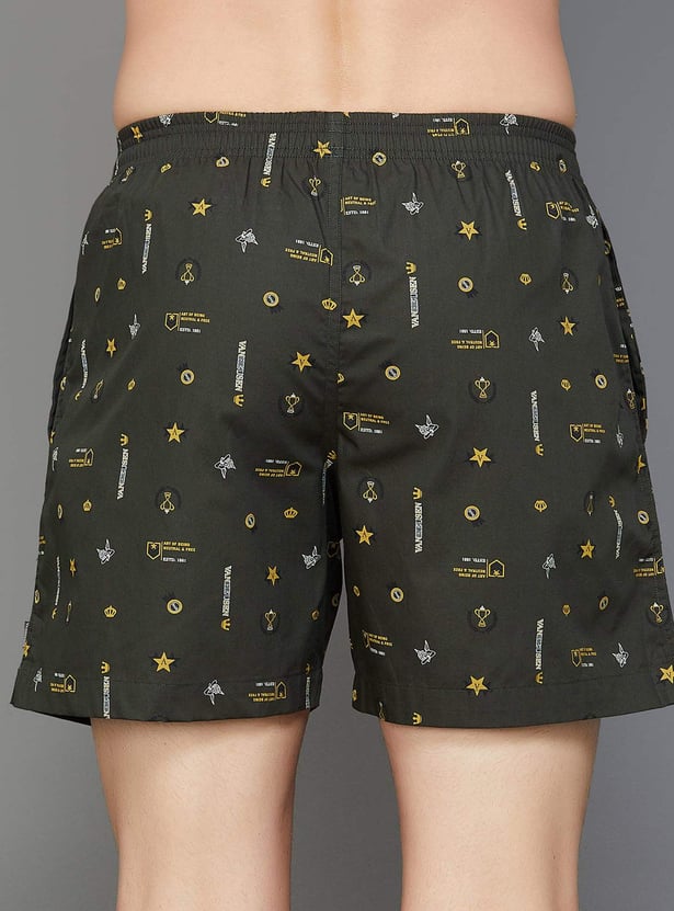 VAN HEUSEN Men Printed Boxers - Pack of 2