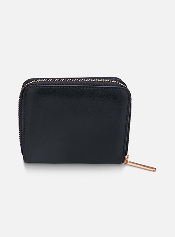 IRTH Women Solid Zip-Around Mini Wallet