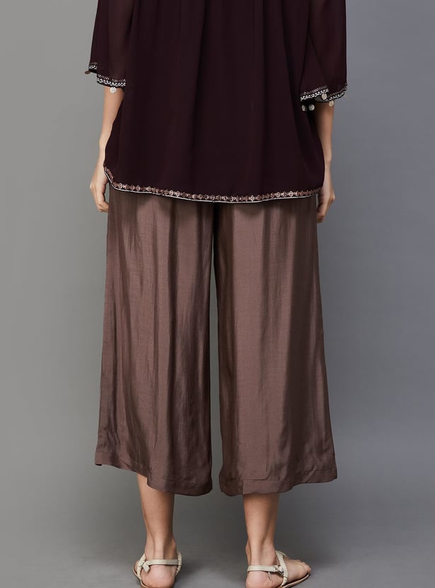 MELANGE Women Solid Flared Palazzos