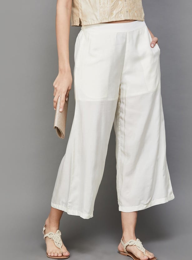 MELANGE Women Solid Palazzos