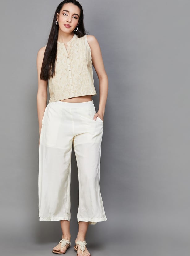 MELANGE Women Solid Palazzos