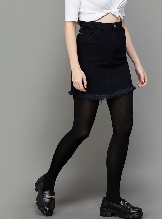 GINGER Women Solid Elasticated Stockings