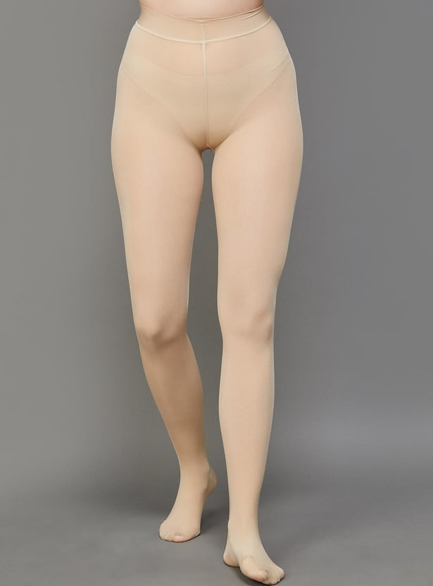 GINGER Women Solid Elasticated Stockings