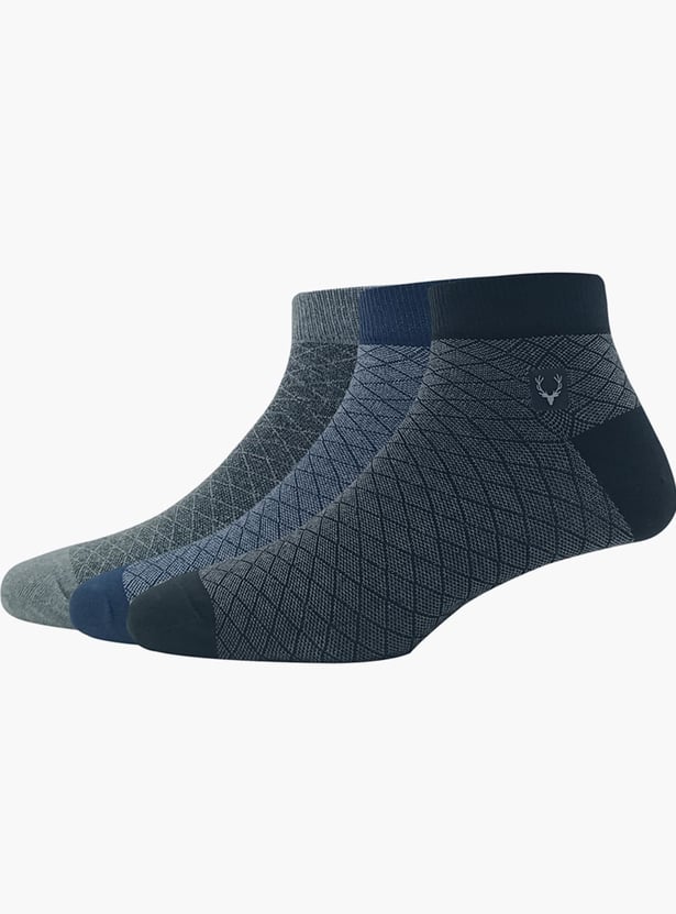 ALLEN SOLLY Men Textured Ankle-Length Socks - Pack of 3