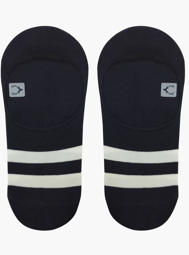 ALLEN SOLLY Men Striped No-Show Socks - Pack of 3