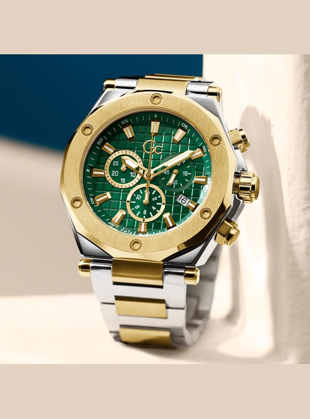 GC Legacy Men Chronograph Watch with Two-Tone Metal Strap - Z18003G9MF