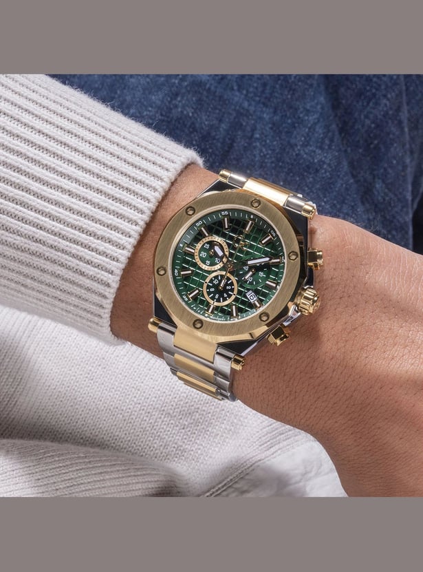 GC Legacy Men Chronograph Watch with Two-Tone Metal Strap - Z18003G9MF