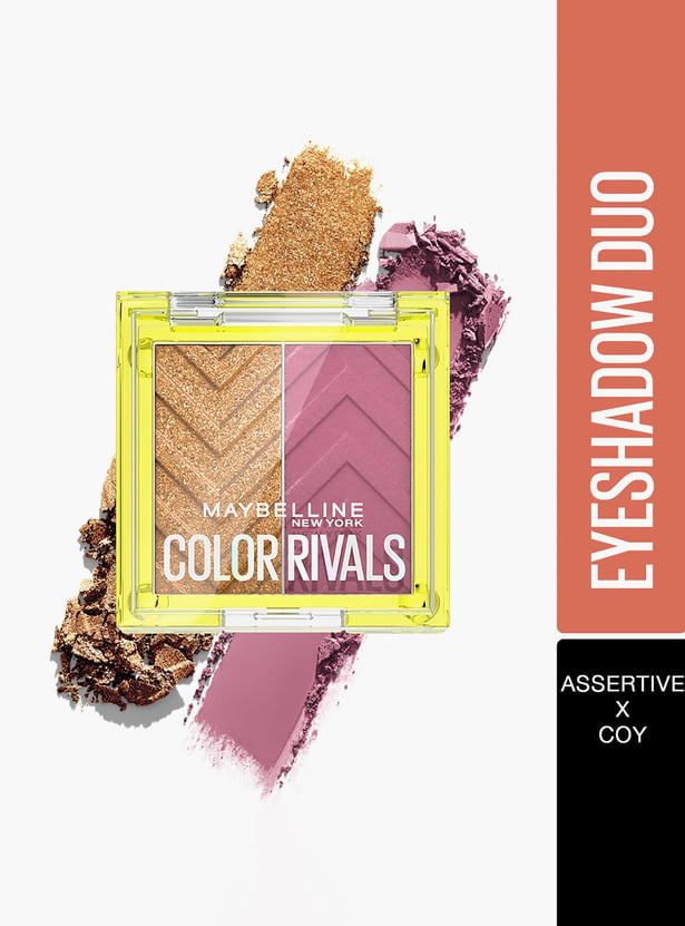MAYBELLINE NEW YORK Color Rivals Duo Eyeshadow Palette - Assertive x Coy - 3gm