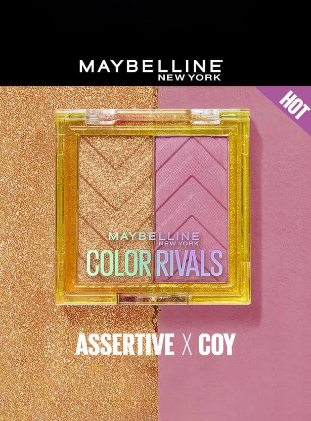 MAYBELLINE NEW YORK Color Rivals Duo Eyeshadow Palette - Assertive x Coy - 3gm
