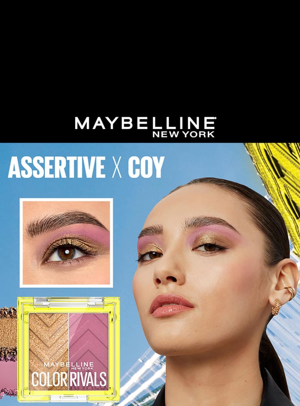 MAYBELLINE NEW YORK Color Rivals Duo Eyeshadow Palette - Assertive x Coy - 3gm
