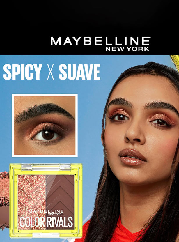 MAYBELLINE NEW YORK Color Rivals Longwear Duo Eyeshadow Palette - Spicy X Suave - 3gm