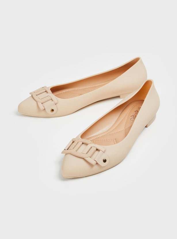 GINGER Women Buckle-Tie Detailed Ballerinas
