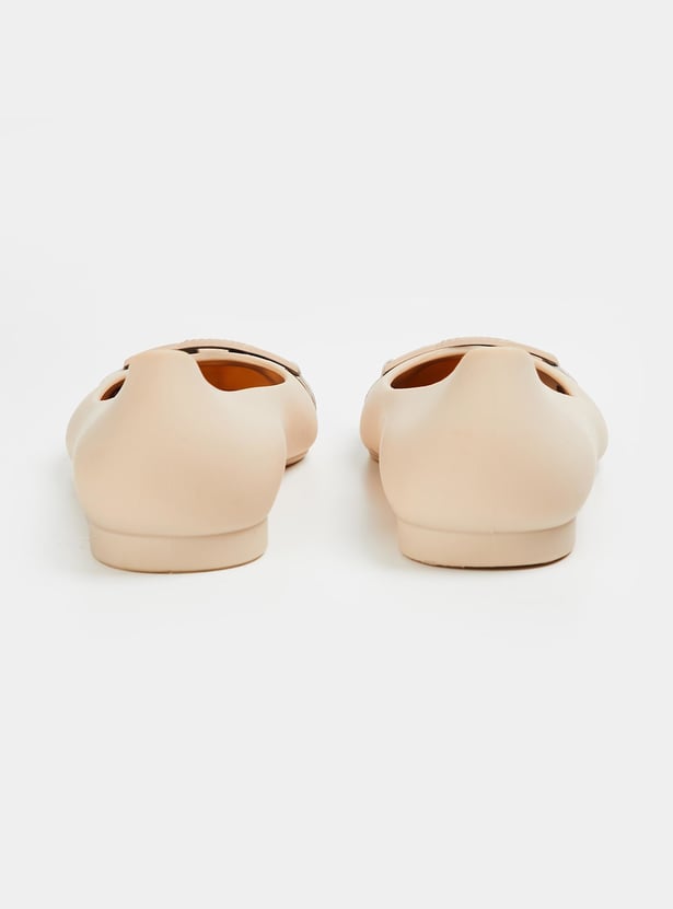 GINGER Women Buckle-Tie Detailed Ballerinas