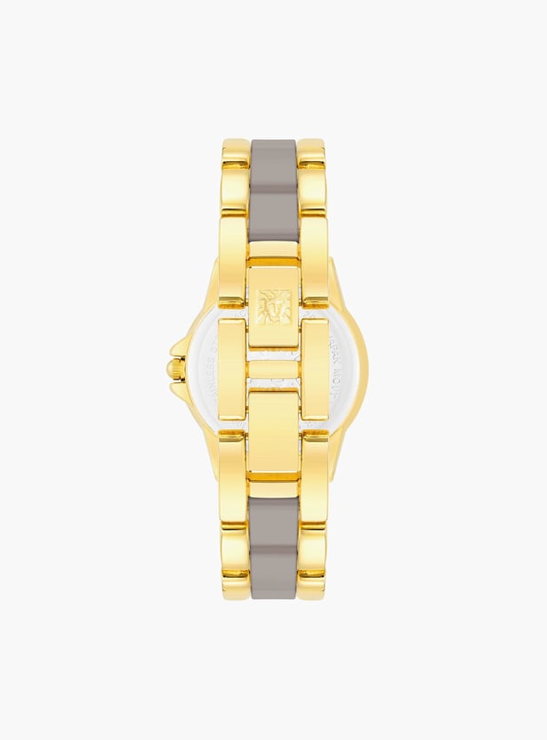 ANNE KLEIN Women Diamond Accented Two-Tone Analog Watch - AK4118TPGB