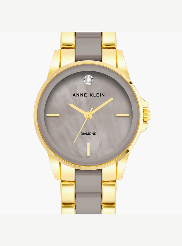 ANNE KLEIN Women Diamond Accented Two-Tone Analog Watch - AK4118TPGB