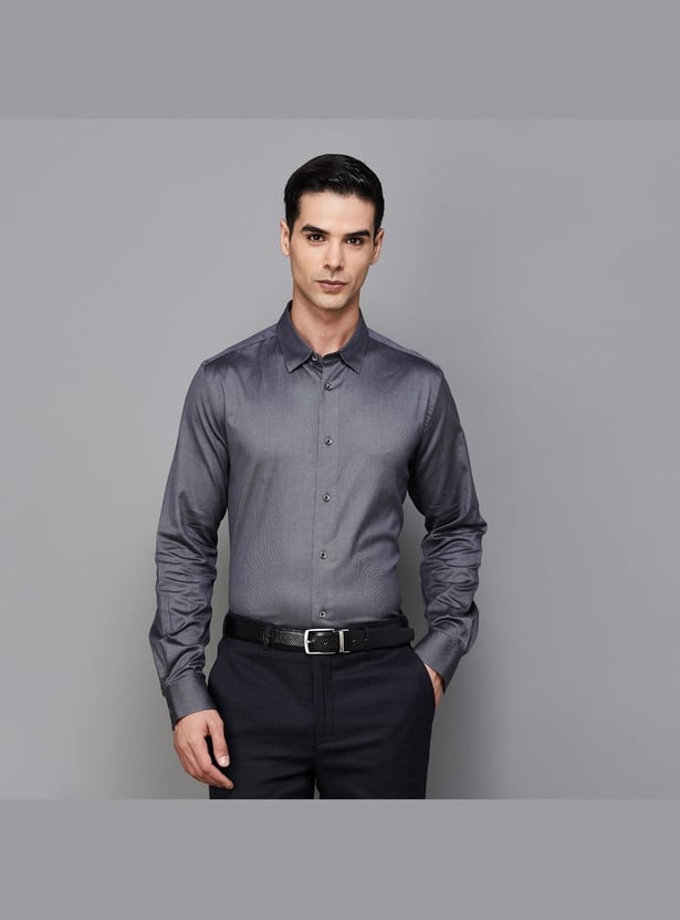 BLACKBERRYS Men Solid Slim Fit Formal Shirt