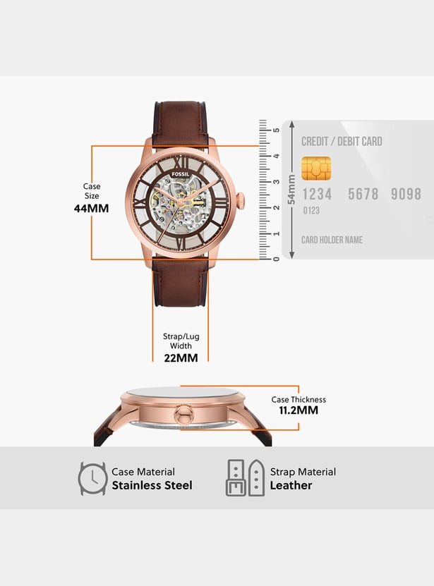 FOSSIL Townsman Men Skeleton Automatic Watch - ME3259