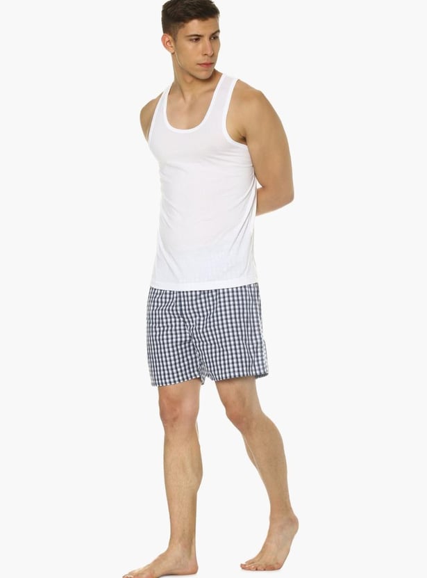 VAN HEUSEN All Day Fresh Combed Cotton Vest - Pack Of 2