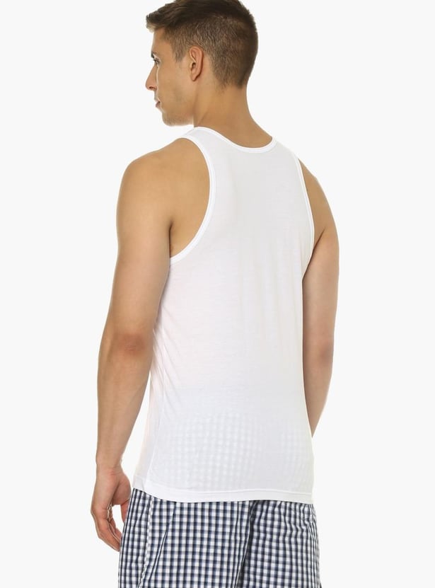 VAN HEUSEN All Day Fresh Combed Cotton Vest - Pack Of 2