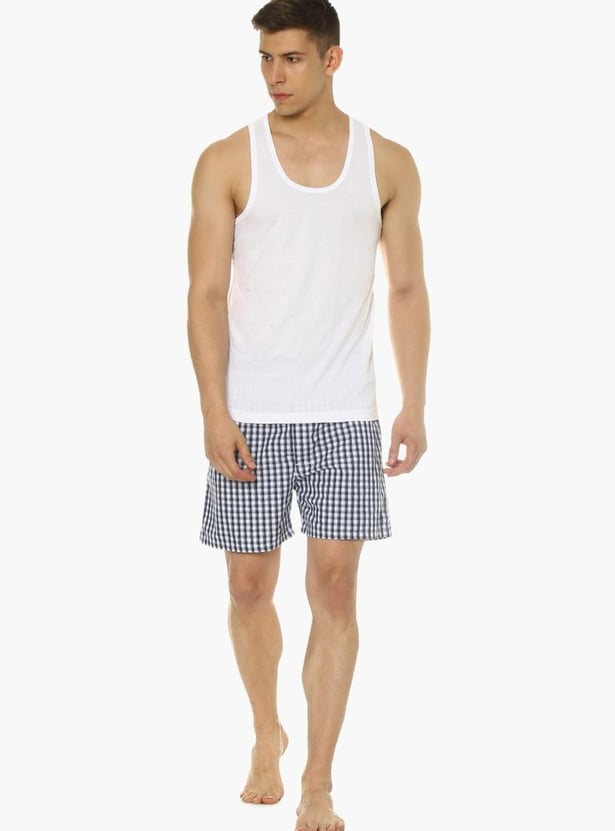 VAN HEUSEN All Day Fresh Combed Cotton Vest - Pack Of 2