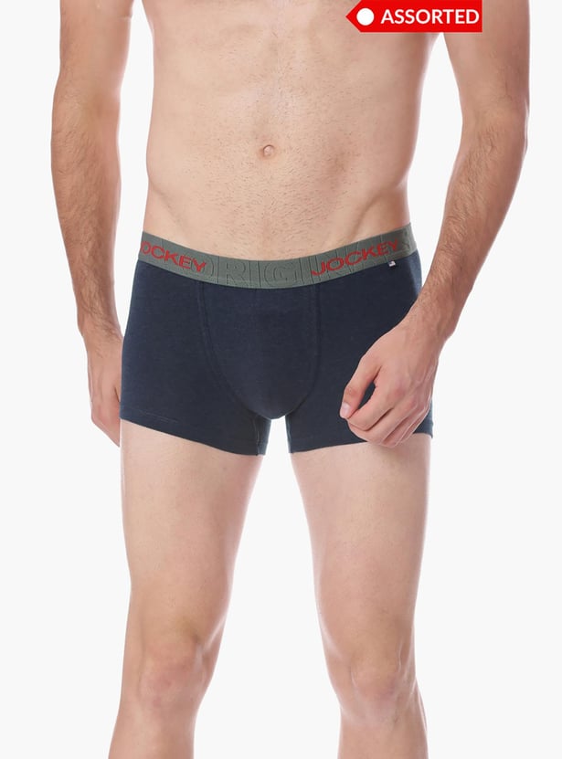 JOCKEY Solid Cotton Boxer Briefs - Assorted Colour & Design