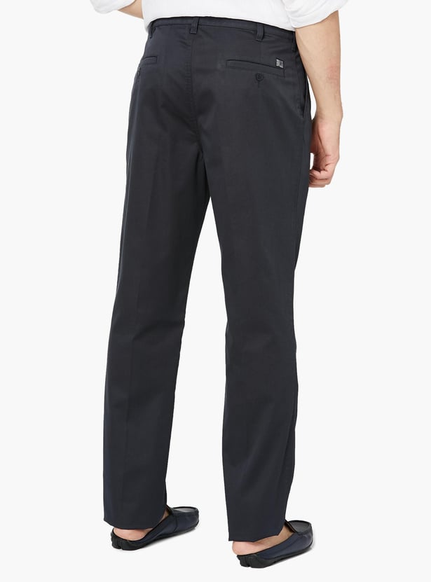 COLORPLUS Solid Low Rise Regular Fit Diet Chinos