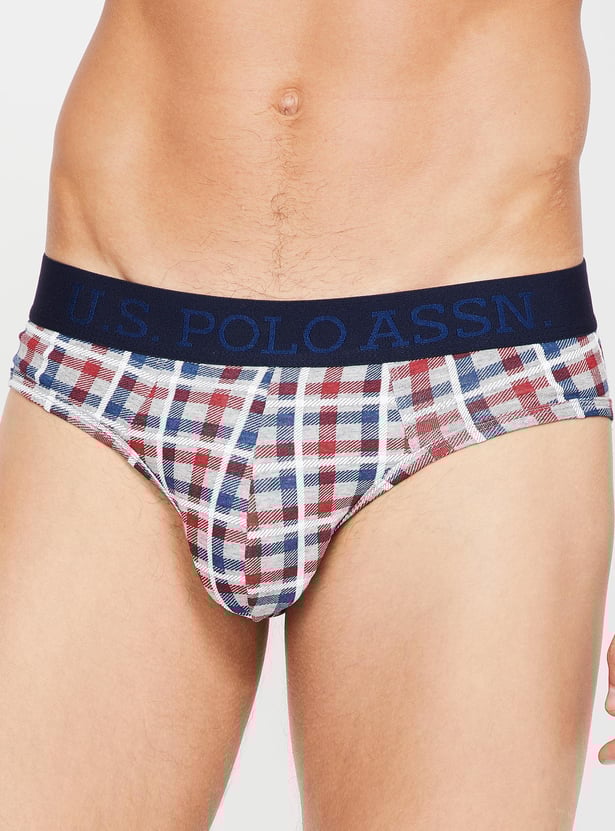 U.S. POLO ASSN Checked Knitted Brief - ASSORTED Colour & Design