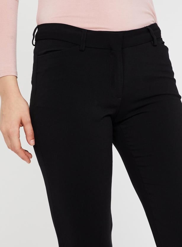ALLEN SOLLY Solid Tapered Pants
