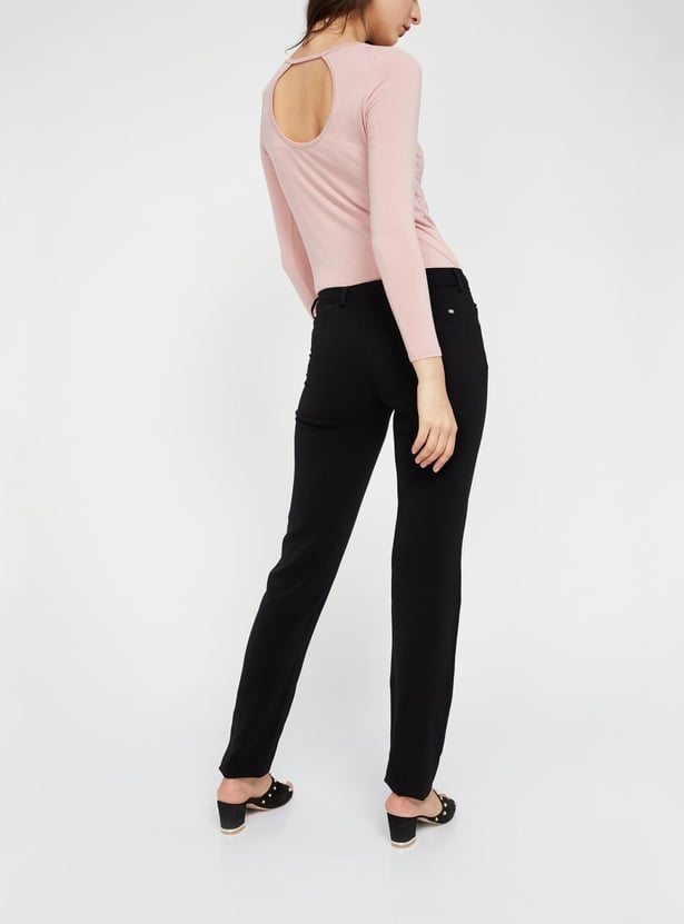 ALLEN SOLLY Solid Tapered Pants