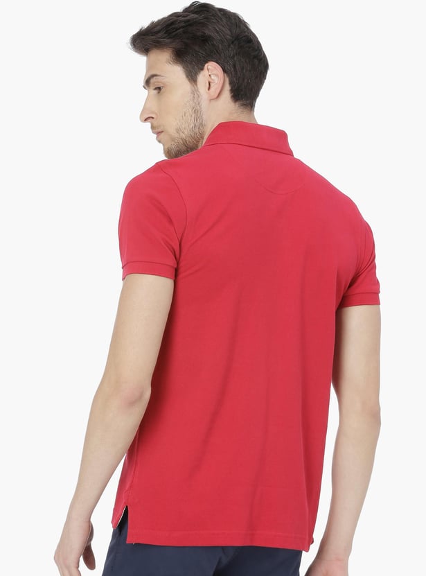 U.S. POLO ASSN. Men Solid Regular Fit Polo T-shirt