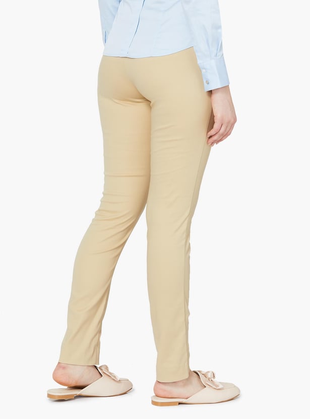 ALLEN SOLLY Solid Tapered Trousers