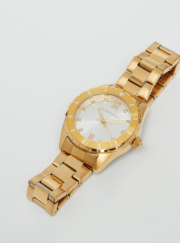 GIORDANO Crystal Encrusted Metal Strap Women's Wristwatch-2931-55