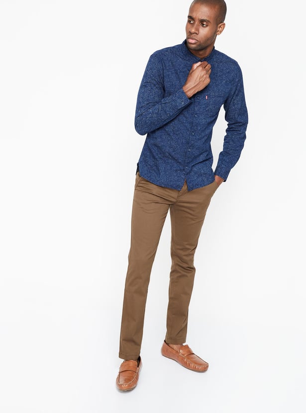 CODE Solid Flat-Front Chinos