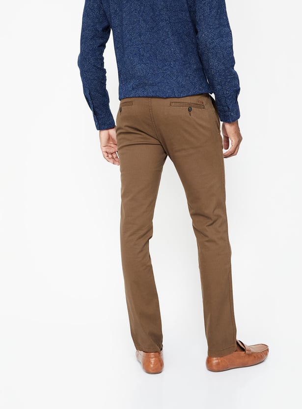 CODE Solid Flat-Front Chinos